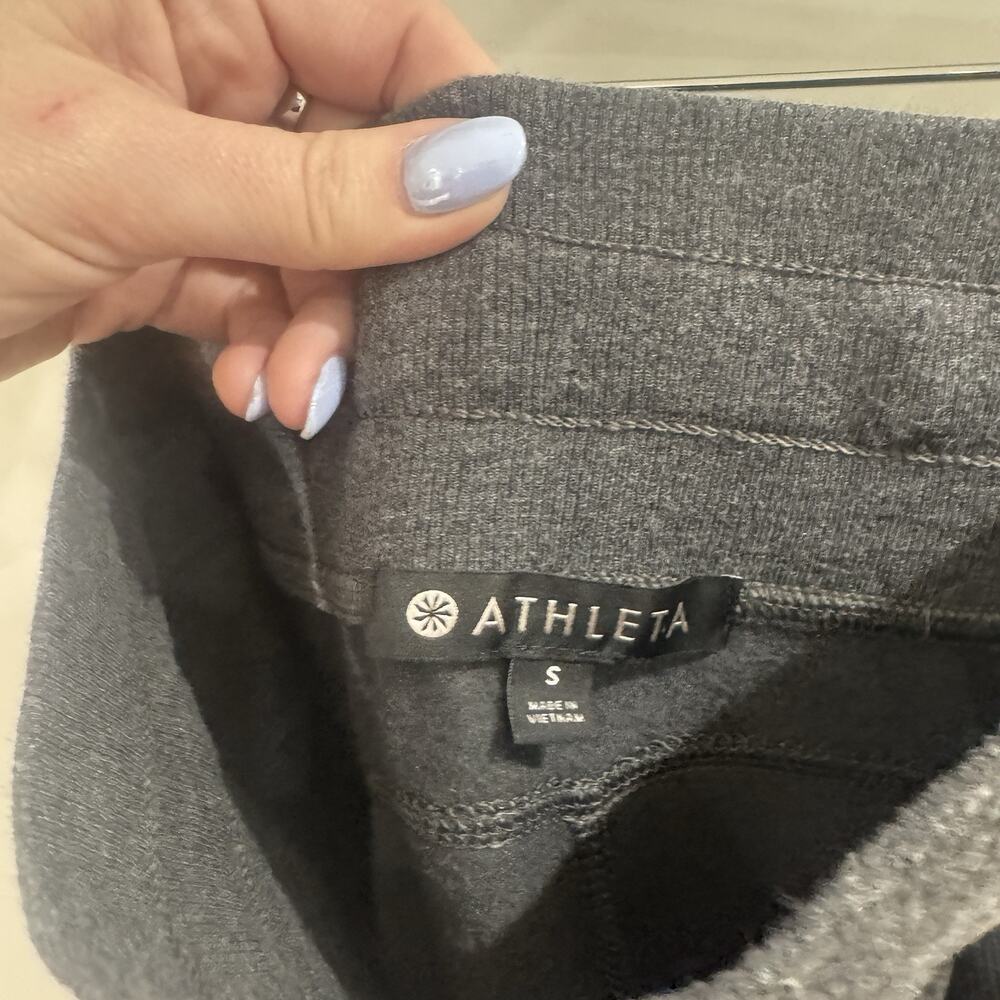 Athleta Grey Sierra Wide Leg Sweatpants Small style 353736-01 - Picture 5 of 5